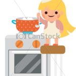 Chica ayudante de cocina
